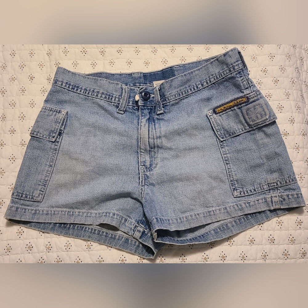 Vintage Light Blue A&F Jean Shorts With Cargo Pocket